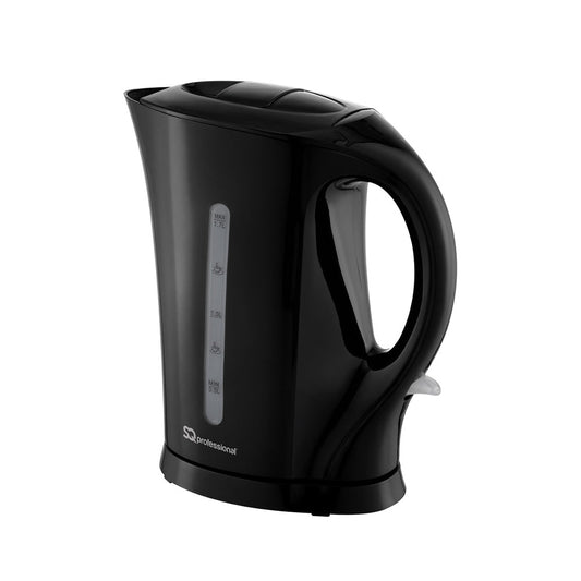 SQ Professional Aquen Plastic Kettle 1.7 Litre 2200W Black 7988 (Parcel Rate)