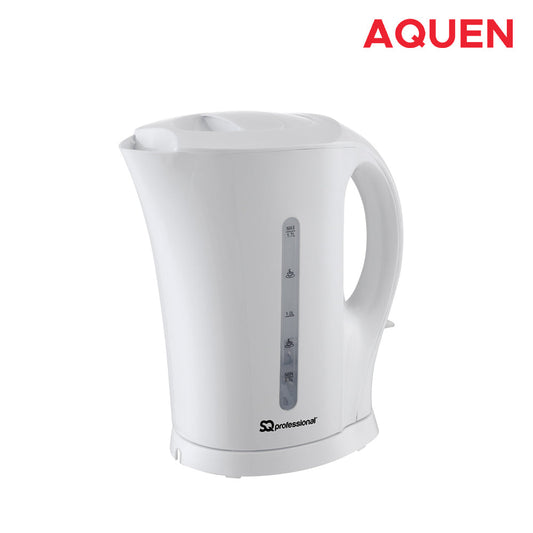 SQ Professional Aquen Plastic Kettle 1.7 Litre 2200W White 4720 (Parcel Rate)