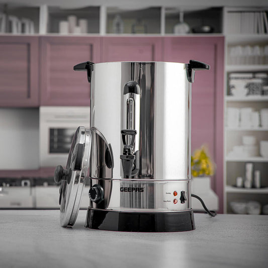 Stainless Steel Catering Size Electric Water Boiler with Adjustable Thermostat 6.8L GK6154 (Big Parcel Rate)