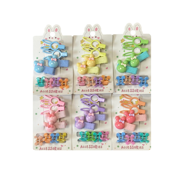 Hair Accessories Clips Assorted Designs and Colours 8090 (Large Letter Rate)