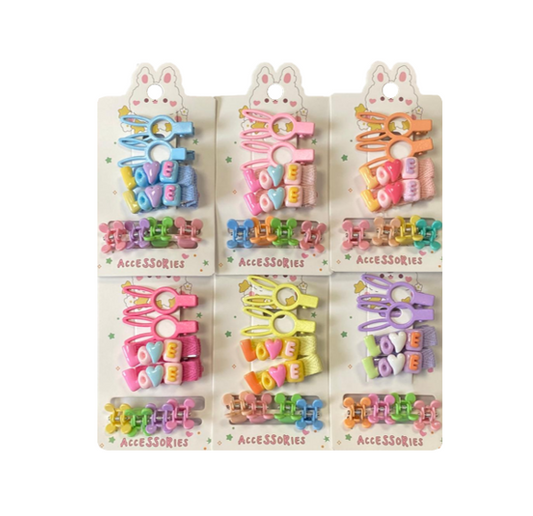 Hair Accessories Clips Assorted Designs and Colours 8090 (Large Letter Rate)