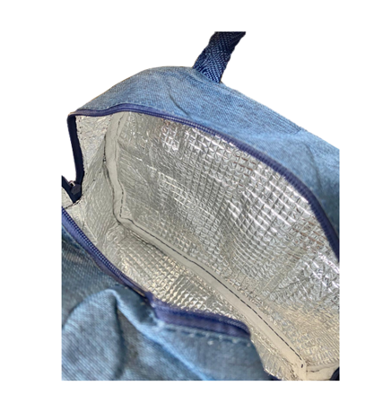 Insulated Lunch Travel Cooler Bag with Front Pocket and Handles 24 x 19 x 10cm Assorted Colours 8094 (Large Letter Rate)