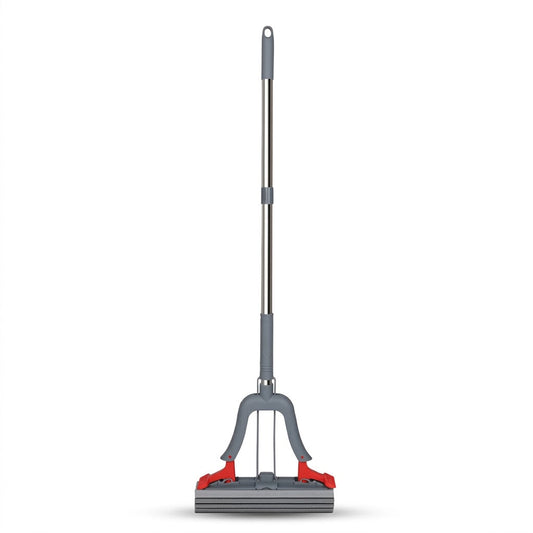 PVA Sponge Mop with Butterfly Squeeze Mechanism, Extendable Stainless Steel Pole – Mop 8142