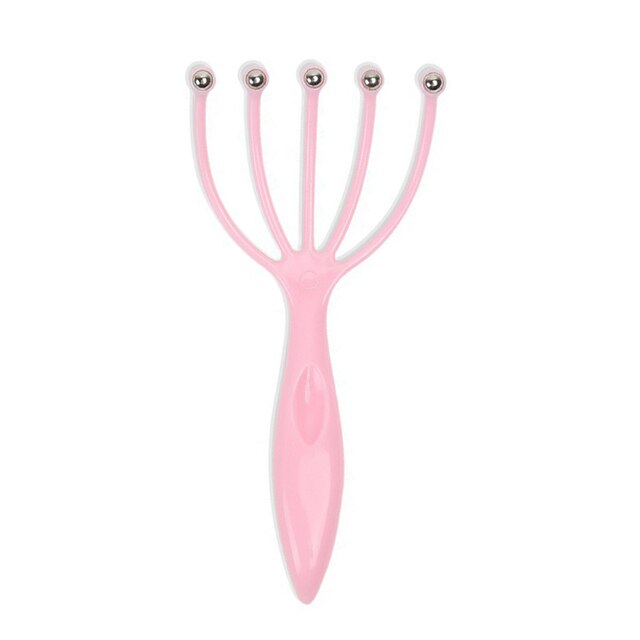 5 Claw Roller Ball Scalp Head Massager 18 cm Pink W6521 (Parcel Rate)