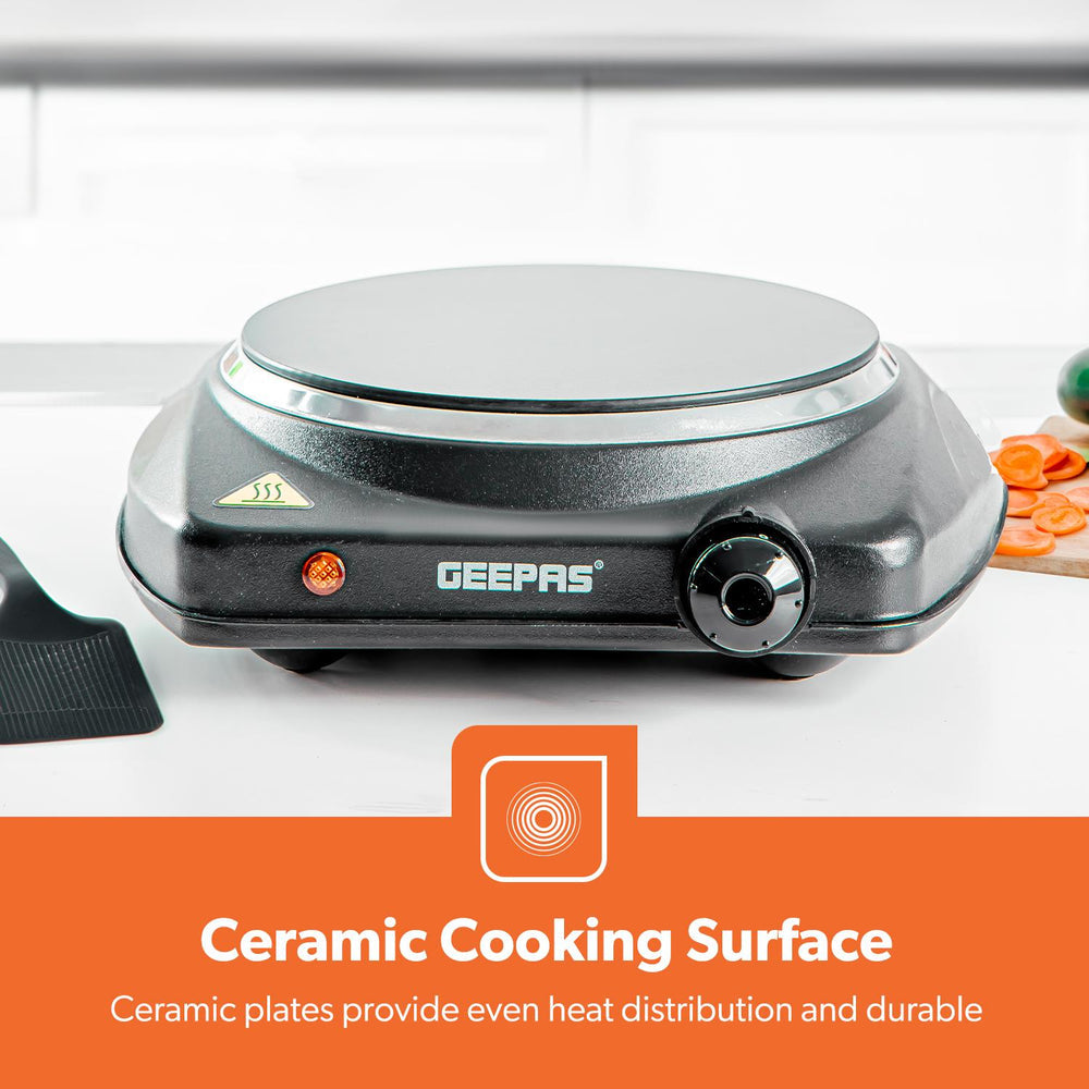 Portable Ceramic Electric Hot Plate Single 1200W GCP32025UK (Parcel Rate)