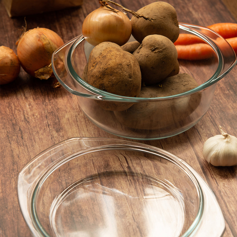 Durane Tempered Glass Casserole Dish with Lid 1.5L 4875 / 9726 (Parcel Plus Rate)