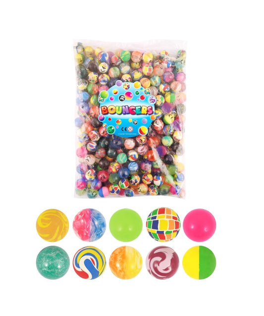 250 Pack Kids Bouncy Balls Fun Party Time Pinata Jet Balls Assorted Colour 2.5cm T27100 (Parcel Rate)