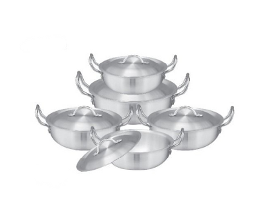 CUTE Metal Wire Handle Karahi Wok Pan Set of 5 Assorted Sizes 1 - 5 CUTEK5