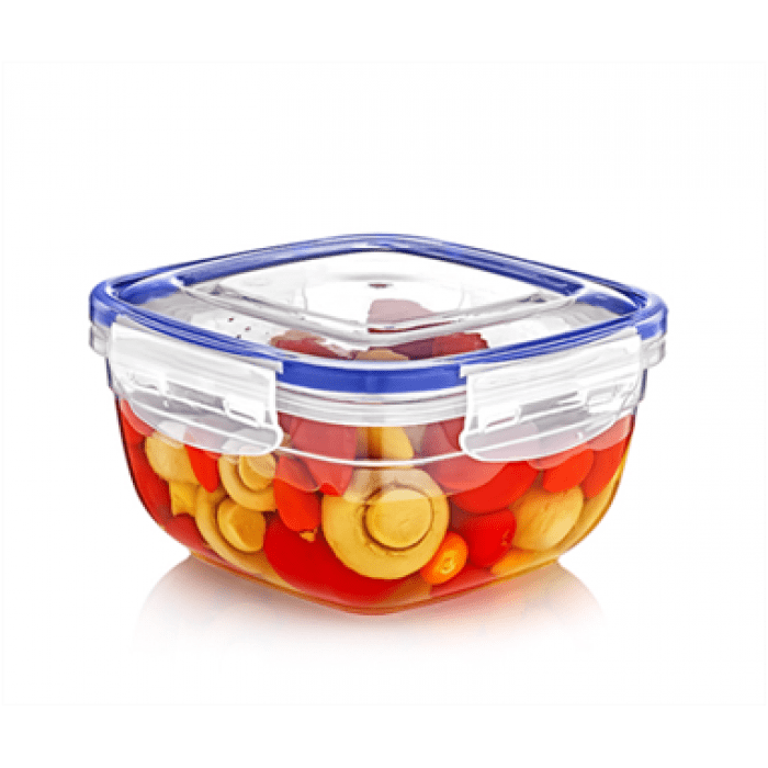 Square Clear Plastic Food Storage Container with Sealing Lid 500ml D30102