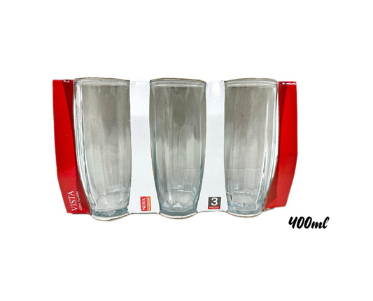 Nova Vista Drinking Glasses Tumbler 280ml Pack of 3 G1059 / TNV075 (Parcel Plus Rate)