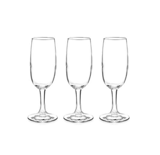 Nova Imperial Wine Champagne Drinking Flute Glasses 200ml Pack of 3 G1063 / SNV026 (Parcel Plus Rate)