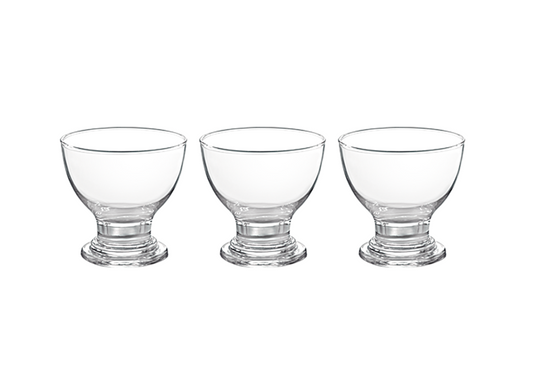 Nova Delight Glass Ice Cream Cups Pack of 3 G1065 (Parcel Plus Rate)