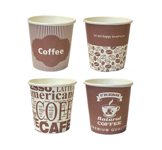 Disposable Paper Drinking Cups Pack of 50 4oz White GAD0450 (Parcel Rate)