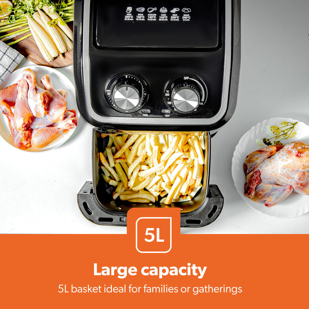 GEEPAS Air Fryer 5L 1600W GAF37528 (Big Parcel Rate)