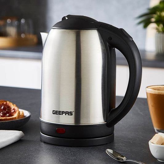 Stainless Steel Finish Cordless Electric Kettle 1.8L 1800W GK5466 (Parcel Rate)