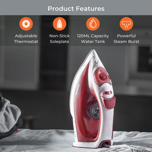 Clothes Steam Iron 1800W Red GSI7783UKRD (Parcel Rate)