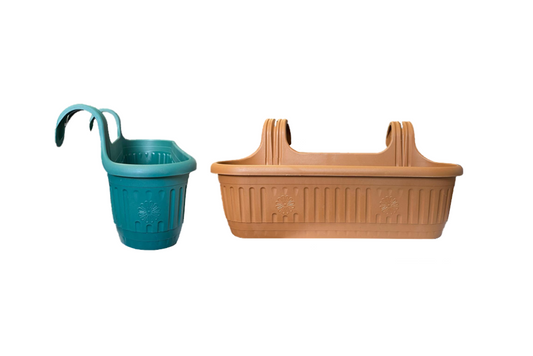 Plastic Hanging Garden Flower Pot Large 17 x 53 x 26cm Assorted Colours H0446 (Big Parcel Rate)