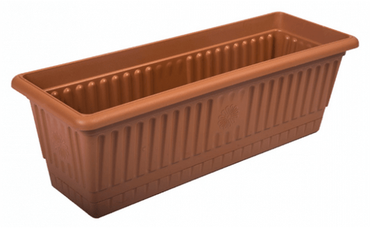 Plastic Rectangle Balcony Flower Pot Container Medium 50 x 17 x 16cm H3494 (Parcel Rate)