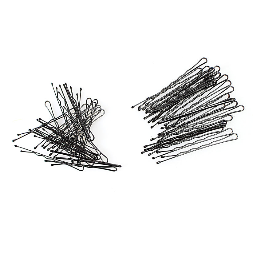 Black Metal Bobby Hair Pin 2 Sizes 7290