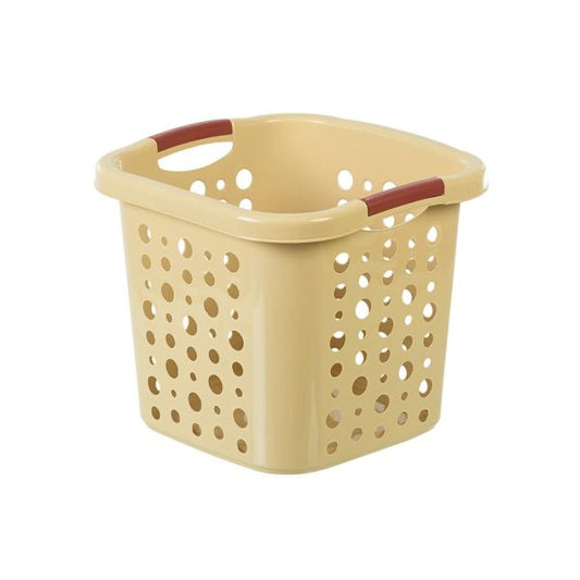Plastic Square Laundry Basket 37 x 37 x 31 cm Assorted Colours MS008 (Parcel Rate)