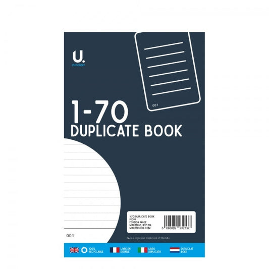Duplicate Invoice Book Numbers Letters Shop Receipt 1-70 Pages P1019 A (Large Letter Rate)