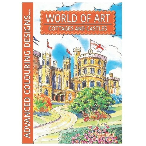 World of Art Adult Colouring Book Country Scenes, Castles & Cottages Assorted Designs  P2581 (Large Letter Rate)