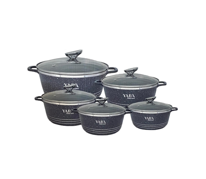 Yara Diecast Pan Set of 5 Grey TS64329 (Big Parcel Rate)