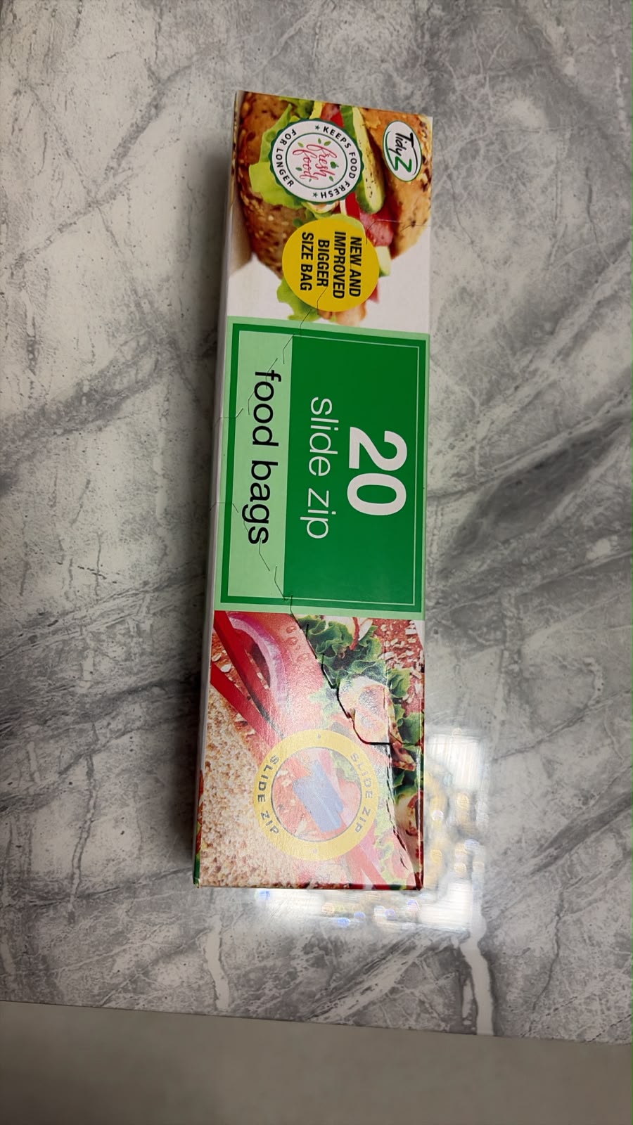 20 Slide Zip Food Bags SKU B00735