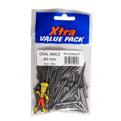 40mm Oval Nails 250G Xtra Value 0827