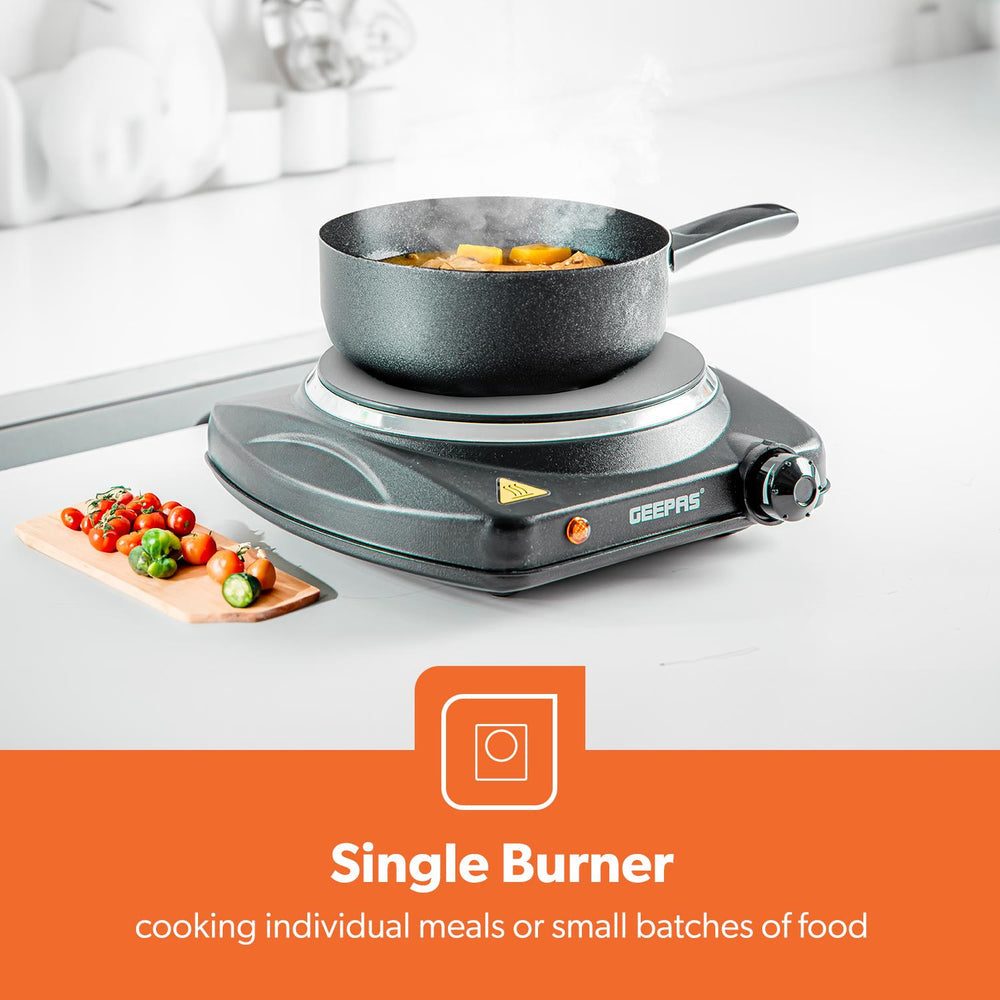 Portable Ceramic Electric Hot Plate Single 1200W GCP32025UK (Parcel Rate)