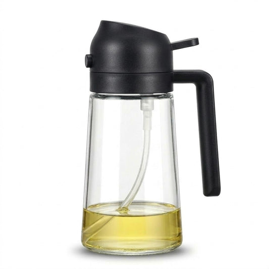 Leakproof Refillable 2-in-1 Oil Sprayer & Pourable Bottle 18x10x8cm 249g – SKU 8144