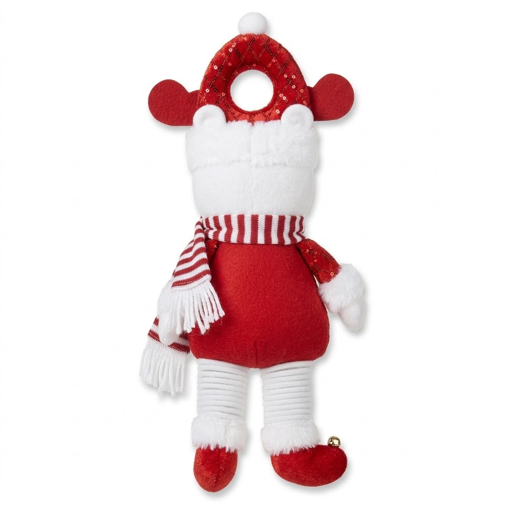 Christmas Plush Door Hanger – Red and White 35 x 17 x 8 cm, 125g SKU 8013