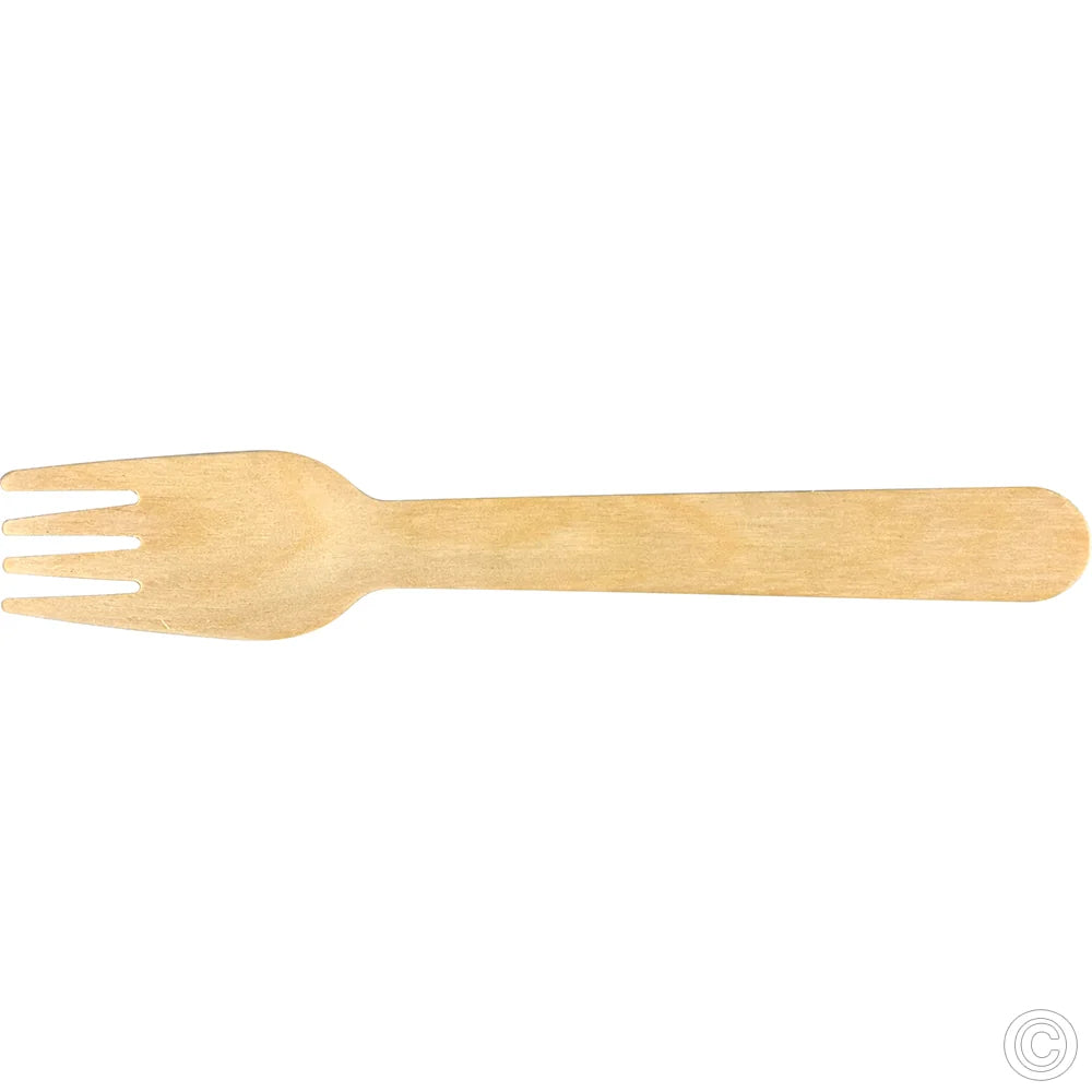 Eco Biodegrable Disposable Wooden Forks Pack of 50 ST81014 (Parcel Rate)