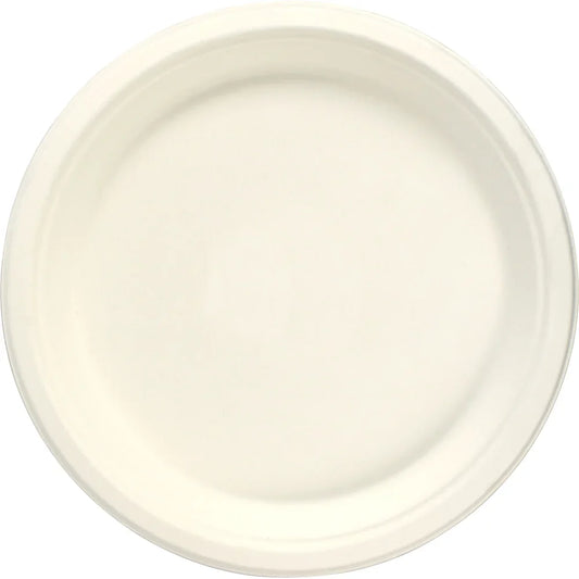 Disposable Compostable Eco-Bio Bagasse Sugarcane Plates 10" Pack of 50 ST81425 (Parcel Rate)