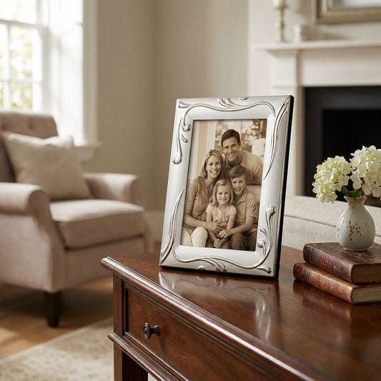 Silver Plated Photo Frame for Treasured Memories Tarnish Resistant 15x20cm 6x8" SKU MW-50197580070448-PP