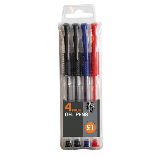 4pk Gel Pens 17x5x1.1cm 10g SKU A2417