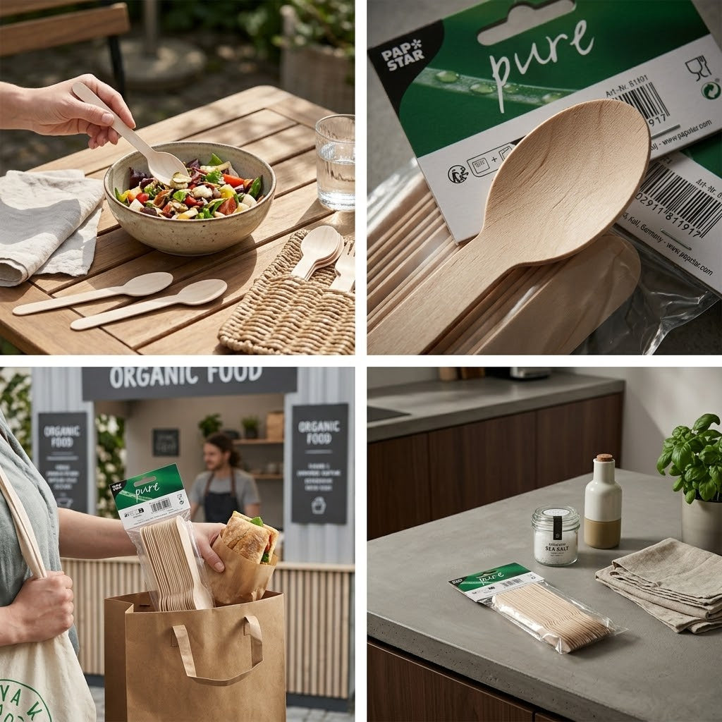 Wooden Spoon Set 25 Pack, 15.7cm Length, 78g Each, SKU 81191