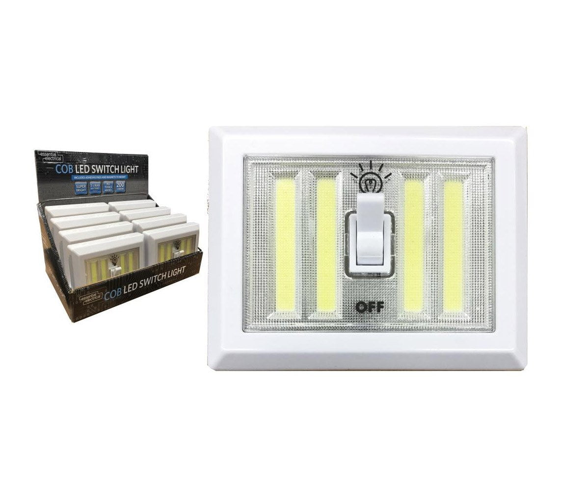 Wall COB Switch Night Light 200 Lumens Super Bright Night Cob Light 1 Pc 2729