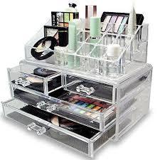 Clear Acrylic Cosmetic Make Up Organiser with Drawers and Lipstick Sectioning 4517 (Parcel Rate)