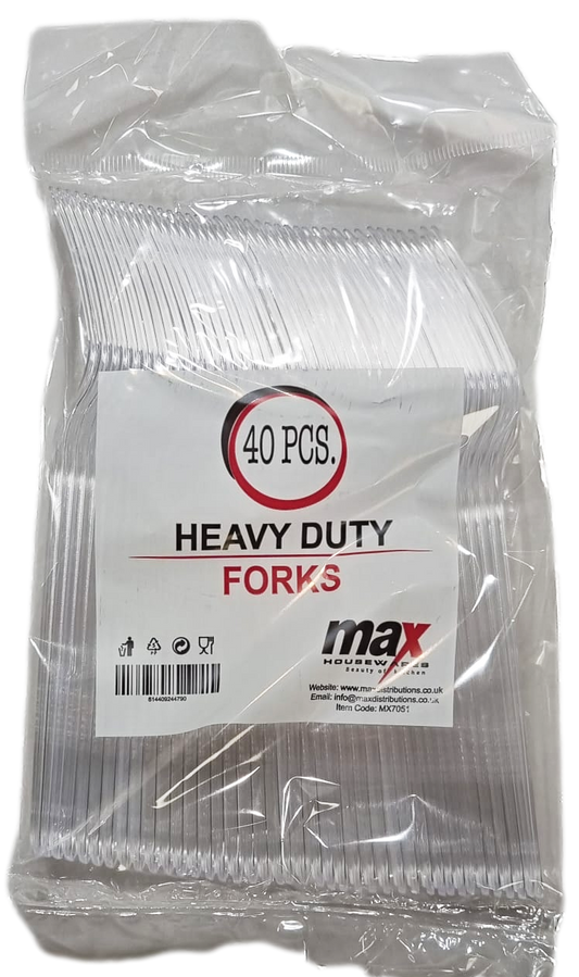 Disposable Clear Plastic Fork Pack of 50 MX70511 A (Parcel Rate)
