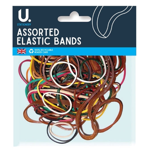 Assorted Sizes and Colours Elastic Bands 52g P2410
