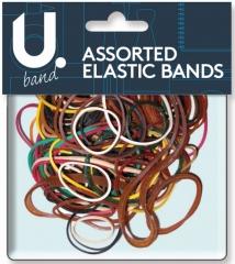 Assorted Sizes and Colours Elastic Bands 52g P2410 (Large Letter Rate)