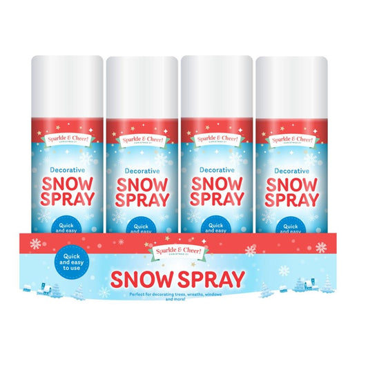 Sparkle and Cheer Decorative Christmas Snow Spray 250ml 324378 (Parcel Rate)