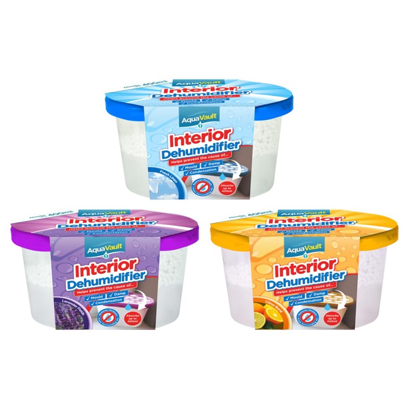 Wardrobe Interior Dehumidifier Box 400ml Assorted Scents 321713 (Parcel Rate)