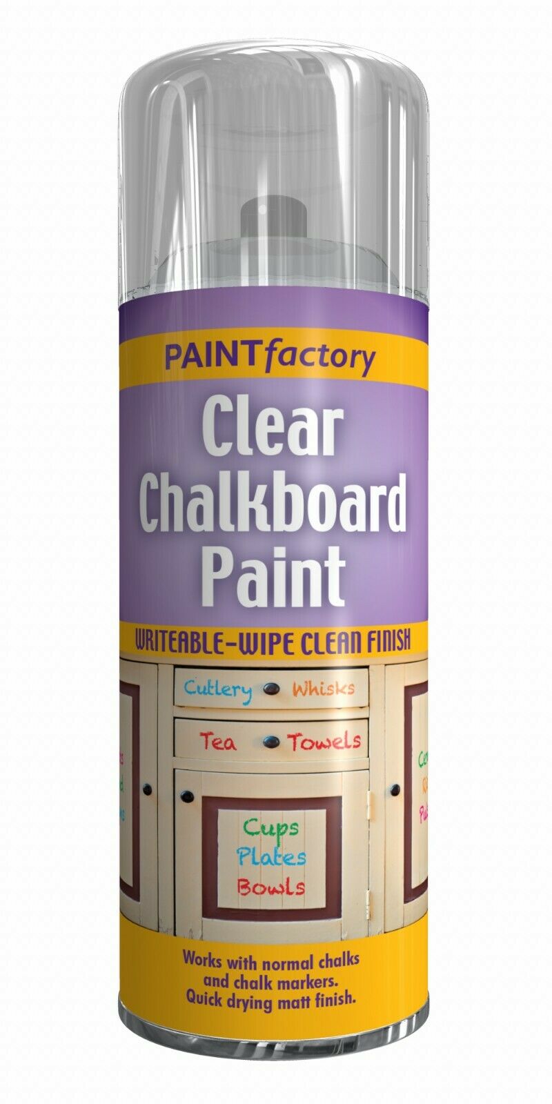 Paint Factory Clear Chalk Board Spray Paint 400ml 2969