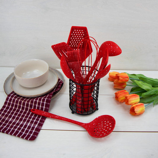 Silicone Basting Pastry Brush 4.3 x 26 cm Speckled Red 10229 (Parcel Rate)