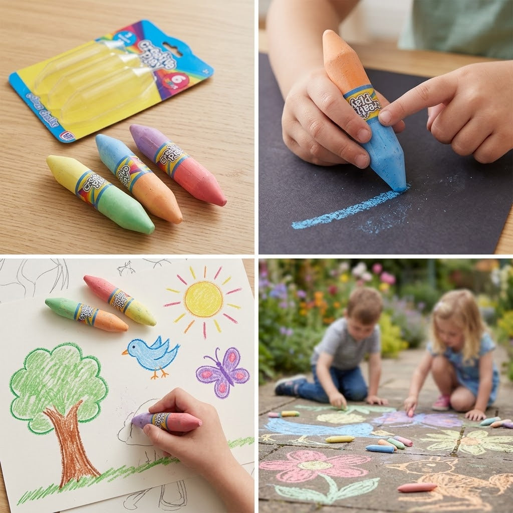 2 in 1 Coloured Chalks Pack of 3 – SKU 1376577