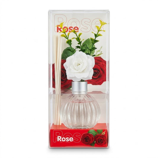 White Polyester Stick Aroma Diffuser with Flowers 16cm, 194g – SKU PY6022