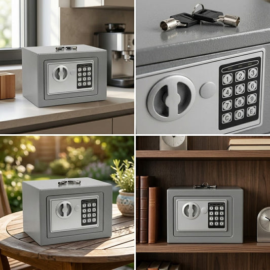 Metal Safe Box 2511g, 17 x 23cm, SKU 8148