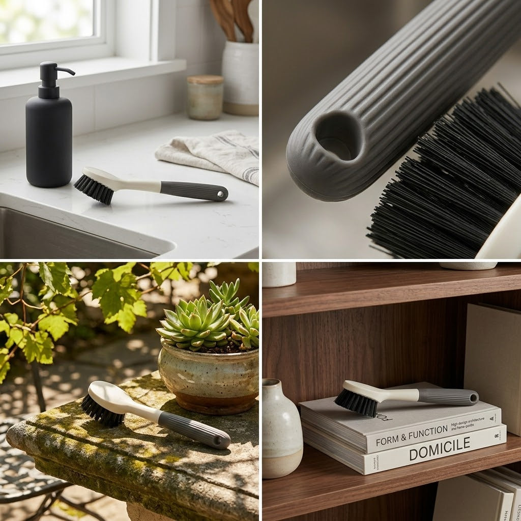 Plastic Cleaning Brush 25cm Assorted Colours, 70g – SKU 8162